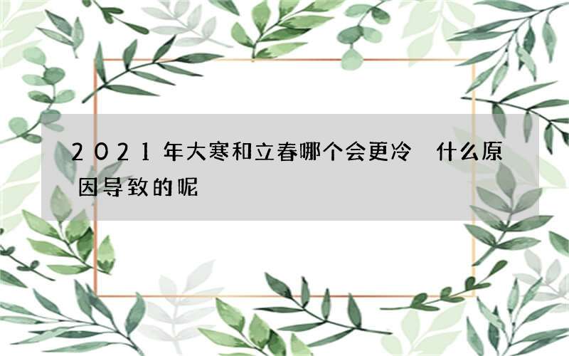 2021年大寒和立春哪个会更冷 什么原因导致的呢